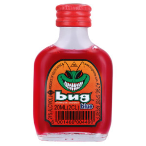 Bug blue red shooter bottle 20ml