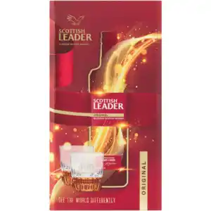 Shoprite Liquor Scottish leader blended scotch whisky bottle with 2 glasses gift pack offer