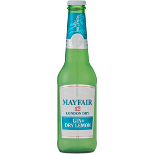 Mayfair gin and dry lemon bottle 275ml