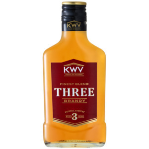 Kwv three 3 year old brandy bottle 200ml