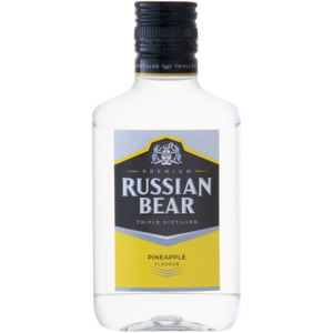Shoprite Liquor Russian bear pineapple flavoured triple distilled vodka bottle 200ml offer