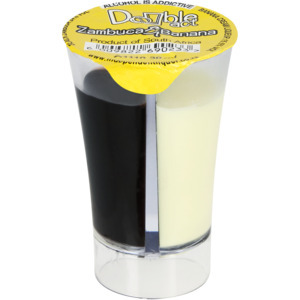 Double act zambuca and banana cream liqueur single shooter 30ml