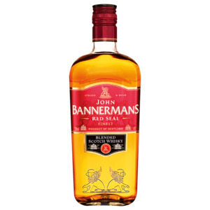 John bannermans red seal scotch whisky bottle 750ml