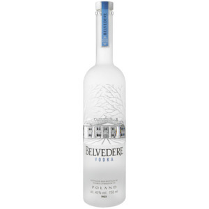 Belvedere vodka bottle 750ml