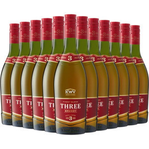Shoprite Liquor Kwv 3 year old brandy bottles 12 x 750ml offer