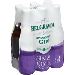 Shoprite Liquor Belgravia gin & juice cooler bottles 6 x 275ml offer