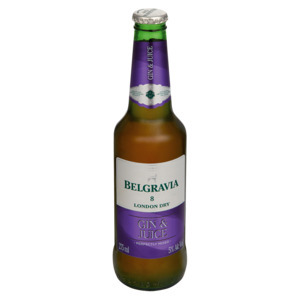 Shoprite Liquor Belgravia london dry gin & juice bottle 275ml offer