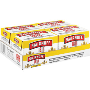 Shoprite Liquor Smirnoff 1818 original vodka bottles 48 x 200ml offer