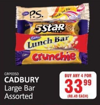 KitKat Cash and Carry Cadbury Large Bar assorted buy any 4 for offer