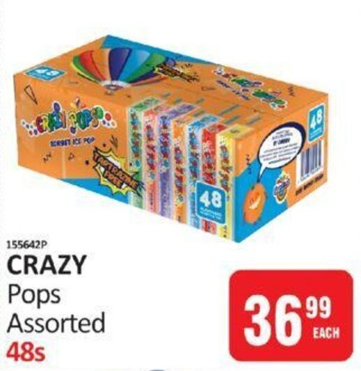 Crazy Pops assorted 48s offer at KitKat Cash and Carry