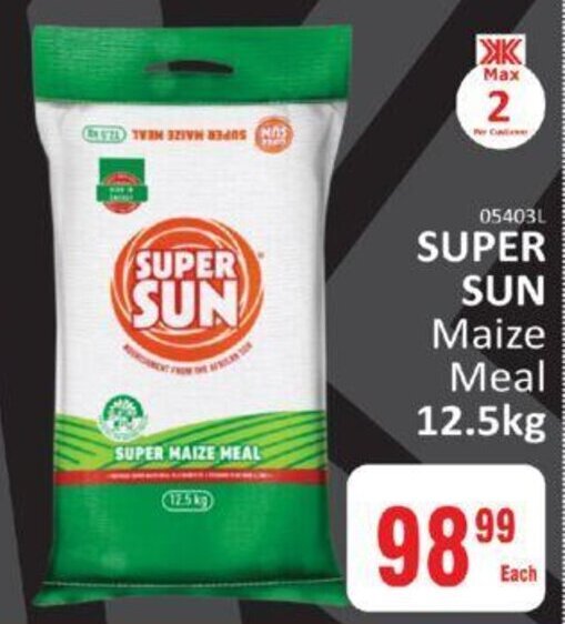 Super Sun Maize Meal 12.5kg offer at KitKat Cash and Carry