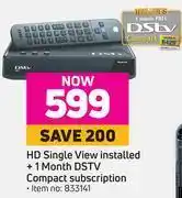 Game Dstv hd single view (installed) + 1 month dstv compact subscription offer