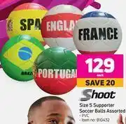 Game Shoot size 5 supporter soccer balls assorted (pvc)-each offer