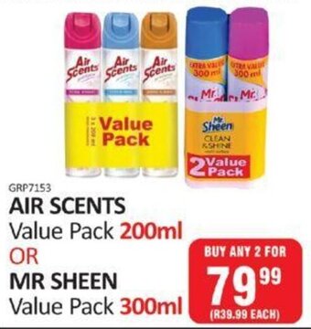 KitKat Cash and Carry Air Scents Value Pack 200ml or Mr Sheen Value Pack 300ml buy any 2 for offer