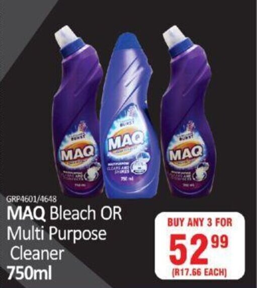 MAQ Bleach or Multi Purpose Cleaner 750ml buy any 3 for offer at KitKat