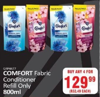 KitKat Cash and Carry Comfort Fabric Conditioner Refill Only 800ml buy any 4 for offer