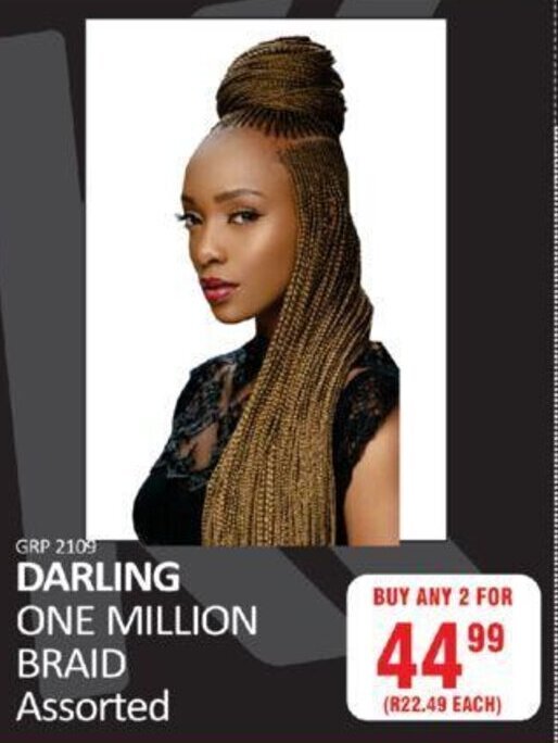 Darling One Million Braid assorted buy any 2 for offer at KitKat Cash