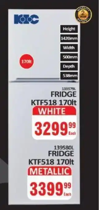 KitKat Cash and Carry K-I-C Fridge KTF518 170lt offer