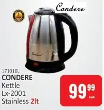 KitKat Cash and Carry Condere Kettle Lx-2001 Stainless 2lt offer