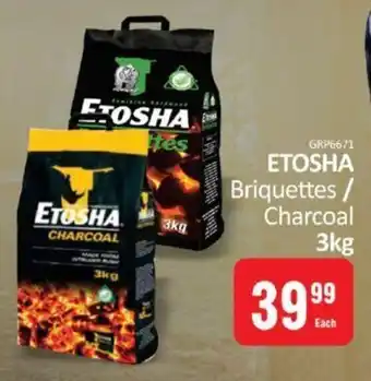 KitKat Cash and Carry Etosha Briquettes / Charcoal 3kg offer