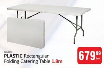 KitKat Cash and Carry Plastic Rectangular Folding Catering Table 1.8m offer