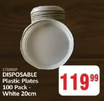 KitKat Cash and Carry Disposable Plastic Plates 100 Pack- White 20cm offer
