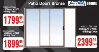 KitKat Cash and Carry Action Patio Doors 150mm x 2100 Bronze offer