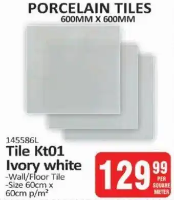 KitKat Cash and Carry Tile Kt01 Ivory white 60 x 60cm p/m² offer