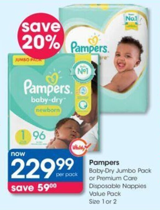 Pampers Baby-Dry Windeln Größe 5+ - 52 Stück Nachtwindeln Für Babys