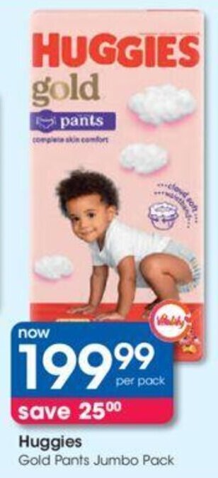 Clicks Huggies Gold Pants Jumbo Pack offer