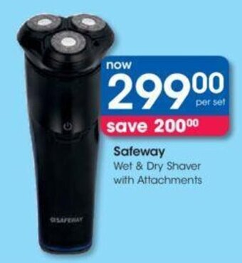 Clicks Safeway Wet & Dry Shaver with Attachments offer