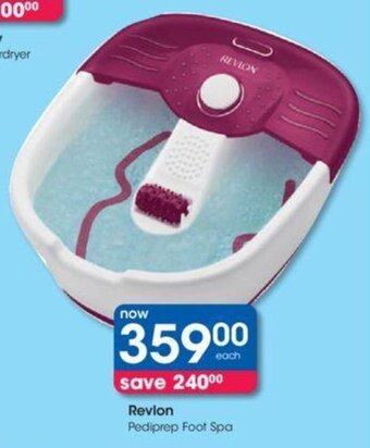 Clicks Revlon Pediprep Foot Spa offer