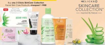 Clicks Buy any 3 Clicks+ Skincare Collection Facial Skin Care Products cheapest 1 FREE offer