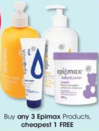 Clicks Buy any 3 Epimax Products cheapest 1 FREE offer