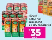 Game Rhodes 100% fruit juice blend assorted-6 x 200ml each offer