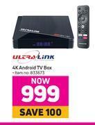Game Ultra link 4k android tv box offer
