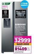 Game Samsung 617l side by side black mirror fridge offer