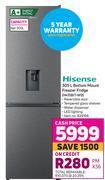 Game Hisense 305l bottom mount freezer fridge h415bit-wd offer