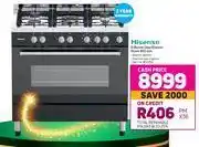 Game Hisense 5 burner gas/electric stove 900mm offer
