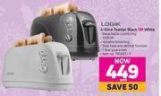 Game Logik 4-slice toaster black or white-each offer