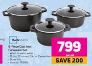 Game Mainstays 6 piece cast iron cookware set-per set offer