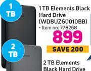 Game Wd 1tb elements black hard drive (wdbuzg0010bb) offer