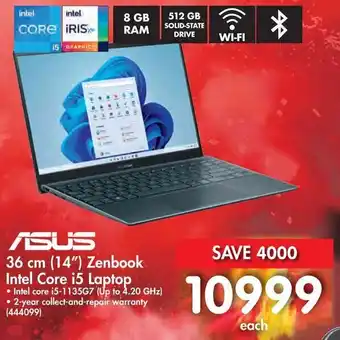 Makro Asus 36cm (14") Zenbook Intel Core i5 Laptop offer