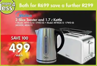 Makro Midea 2-Slice Toaster and 1.7L Kettle offer