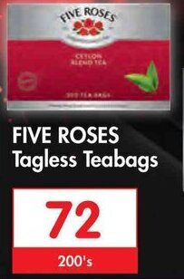 Makro Five Roses Tagless Teabags 200's offer