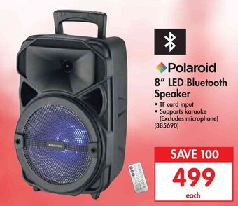 Makro Polaroid 8" LED Bluetooth Speaker offer