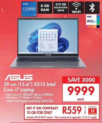 Makro Asus 39cm (15.6") X515 Intel Core i7 Laptop offer