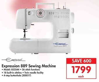 Makro Empisal Expression 889 Sewing Machine offer