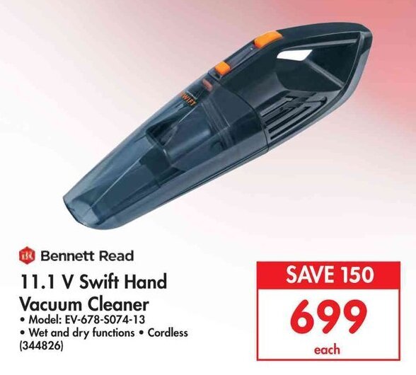 Read 11.1V Swift Hand Vacuum Cleaner offer at Makro