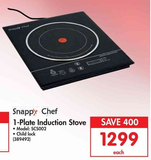 Snappy Chef 1Plate Induction Stove offer at Makro